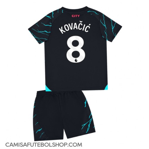 Camisa de time de futebol Manchester City Mateo Kovacic #8 Replicas 3º Equipamento Infantil 2023-24 Manga Curta (+ Calças curtas)